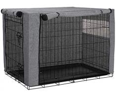 Chengsan Housse pour cage à chien, durable et coupe-vent, pour cage métallique - protection intérieure et extérieure
