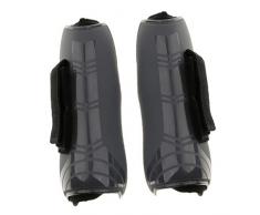 Toygogo 1 Paire De Bottes De Saut dobstacles, De Tendons Et De Protège-Jambes pour Exercices avec Cheval à L pour lexercice, Léquitation Et Le Concou - Gris, 25,6 x 11,8cm