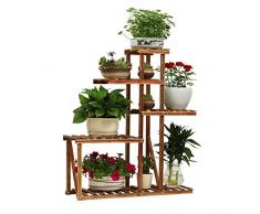 Étagère de rangement pour le stand de plantes Support à fleurs multicouche assemblé en bois massif Balcon intérieur et extérieur pour bac à plantes sur pied La touche décorative parfaite à nimporte q