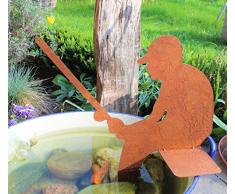patine Figure pêcheur pour le jardin, étang