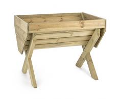 blumfeldt Altiplano 100 - Jardinière de 100x76cm en Bois de pin scandinave pour Culture potagère sur Balcon ou terrasse - bâche Incluse
