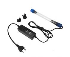 Fdit Lumière UV-imperméables Lampe stérilisateur UV Submersible décoration pour Réservoir Aquarium 220-240V 5-13W(UV-13)