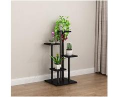 Étagère à Fleurs RPGP Porte Plante Support De Fleurs Métal Jardin Au Sol Étagère De Fleur Intérieur Étagère De Rangement, 6 Couleurs (Color : Black)