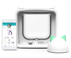 SureFlap Le Lot Chatière Connect à Puce Electronique Plus Hub pour Chat Blanc