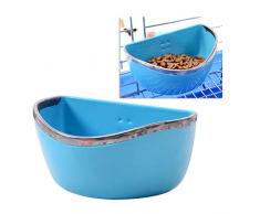 POPETPOP Bunny Feeder-Nourriture/Eau/Bol à Foin pour Furet de Lapin Chinchilla Hamster Lapin de Cochon dInde, Nourrisseurs de Lapins Suspendus-Bleu