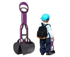 PETLOFT Pelle Ramasse Crottes, Incassable Pooper Scooper pour Chiens Chats Caca, Haute Résistance Durable Ramassage des Poubelles pour Enfants - Violet