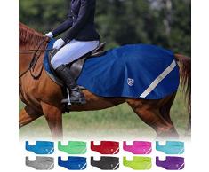 Harrison Howard Climax Couvre-Reins réfléchissant imperméable Performance Polaire Bleu Marin Cheval de Trait (XL, 155cm)