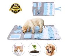 Sunshine smile Tapis de fouille Chien,Tapis Snuffle Chien pour entrainer Le Sens de lodeur,Snuffle Mat Chien,Tapis dentraînement interactif pour Chien,Couverture de Nez pour Chien (Bleu)