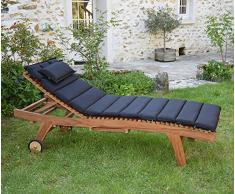 TeckAttitude Matelas Noir pour Bain de Soleil