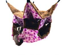 Oncpcare - Hamac pour petit animal domestique - Triple lit pour rat, cochon dInde - Accessoires de literie confortable - Tunnel pour furet - Pour chinchilla, perroquet, hamster