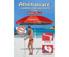 Parasol de plage anti-vent, résistant au vent avec son système breveté, facile à ancrer au sol, unique en son genre. Protection UV50+- Blue