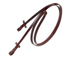 Stübben Rênes en Cuir Lisses étroites - Tabac - Argent - CS/FS (140cm)