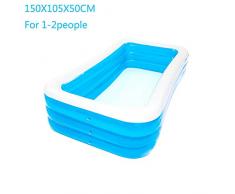 wapern Piscine Gonflable, Piscine Familiale Gonflable Rectangulaire pour Tout-Petits, Enfants, Famille, Hors Terre, Arrière-Cour, Extérieur