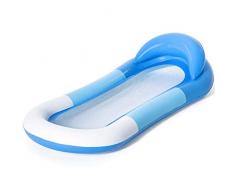 boastvi Flottant Lit Aqua Lounge avec Tête À Flotteur Semi-immergé Recliner Lounge Filet Matelas Gonflable Lit Gonflable pour Piscine, Jouet pour Adultes Et Enfants