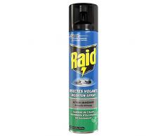 Raid Aérosol Insectes Volants, Huile Essentielle dEucalyptus, Insecticide, 400 ml