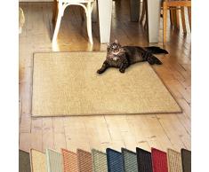 casa pura Tapis pour Chat - Tapis griffoir en sisal résistant | Fibre 100% Naturelle Anti-Allergique | Jaune Clair - 50x50cm