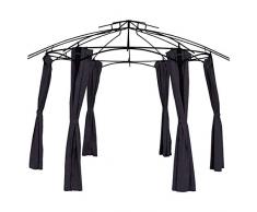 Hespéride Rideaux pour tonnelle Maldives Ronde 3,6 m Coloris Gris Ardoise