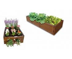 UPP jardinière surélevée modulable I carré Potager I Lot de 12 Panneaux Couleur Marron 53x24cm I Utilisable comme composteur ou bac à Fleurs