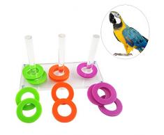 ueetek perroquet Puzzle Jouet oiseau Anneau Jouet formation Intelligence développement Interactive Jeux Puzzle oiseaux jouet éducatif