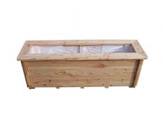 Jardinière Mélèze massif pour terrasse