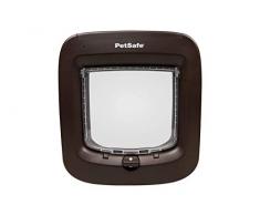 PetSafe - Chatière à Puce Électronique pour Chat Micropucé, Entrée Sélective, Facile à Installer, verrouillage manuel à 4 voies, économe en énergie, coupe-vent, pratique, brune (nouvelle version)