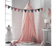 Enfants lit baldaquin, bébé literie dôme rond, Kids Princess Play tente suspendue coton moustiquaire, décorations de chambre de bébé, décoration de la chambre pour les enfants (Rose)