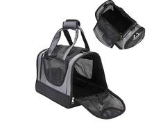 Louvra Sac De Transport Chat Petit Chien Chihuahua Lapin Animaux Pliable Lavable Souple Léger Pratique Coussin Sac à Main Bandoulière pour Balader Voyage en Voiture Train Avion