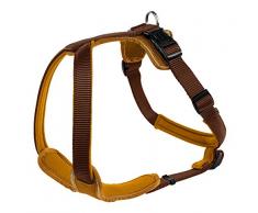 Harnais chien Hunter en néoprène, taille M, marron / caramel
