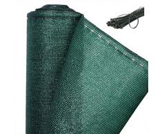 WOLTU GZZ1182m2 Brise Vue renforcé pour Balcon 150g/m² Protection Contre Le Vent Protection visuelle 1,5x10m Vert
