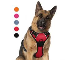 Supet Harnais pour Chien Aucune Traction Gilet 3M Réfléchissant pour Animaux de Compagnie en Plein Air pour Animaux de Compagnie Réglables pour Contrôle Facile des Chiens