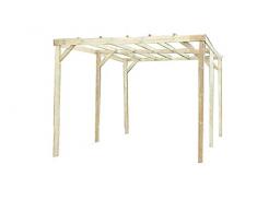 Carport toit plat sans couverture 3x5 m