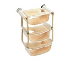 Furpaw Couchages Hamac pour Petits Animaux, Hamac Furet Suspension 6 Couche Coussin Épais Chaud Jouer Repos, Hamster Accessoire pour Cage Rat Gerbile - Jaune