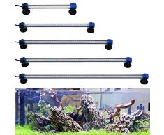 BPS Lampe LED à clip étanche et submersible pour aquarium pour éclairage de plantes Blanc/bleu