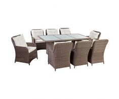LD Salon de Jardin Lounge Ensemble de mobilier de Jardin en rotin 25 pièces Set