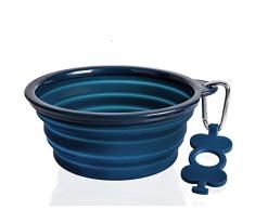 Bonza Gamelle Pliable, Portable, Chien deau Bol pour Animaux domestiques de Taille Moyenne à Grande, léger, Robuste, étanche, Alimentaire, Premium Qualité Voyage pour Animal Domestique Bol Solution
