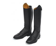 Rhinegold Young Rider Berlin Bottes déquitation Longues en Cuir, Enfant, Noir, 13 (EU33)