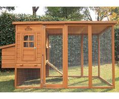 Pets Imperial® Arlington Poulailler de 2.5 m de long avec toit et grillage galvanisé pour 4 à 6 volailles selon leur taille