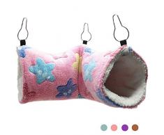 Oncpcare Tunnel suspendu pour petits animaux, Hamster jouets suspendus, balançoire pour hamac, Accessoires de literie pour Chinchilla furet, écureuil, cochon dInde, rat, jouant dormir