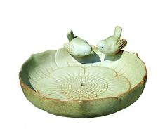 RFJJAL Mangeoire à Oiseaux Mangeoire À Oiseaux - Pot De Fleurs en Céramique Européen Créatif, Grand Oiseau