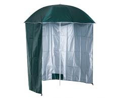 Outsunny Parasol de Plage Ø 2,2 x 2,2H cm Protection UPF 50 + Sac Transport, Sardines et lestage intégrés Vert foncé