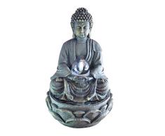 Zen Light SCFRB8G Fontaine dintérieur Grand Bouddha Médiation, Marron foncé Chocolat