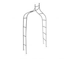 Relaxdays Arche à rosiers Royale courbée avec Pointe métal 2,4 m Arceau de Jardin obélisque tuteur Plantes grimpantes Pointe