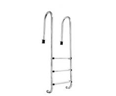 Echelle en Acier inoxydable Échelle de piscine 2-5 marches V2Aox, Steps:3-step (158 x 50 cm)