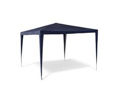 Relaxdays 10020077_45 Tonnelle tente de jardin terrasse pavillon chapiteau pergola guitoune tente de réception festival bar été, bleu 2,5 x 3 x 3 m