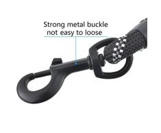 Litthing Laisse pour Chien en Nylon Réglable Solide Noir de Haute Qualité Réfléchissant 150cm pour Grands ou Moyens Chiens Ddapté à Course à pied Jogging Randonnée (Noir)