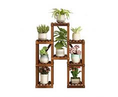 WDWL Étagère À Fleurs Balcon Intérieur À Plusieurs Niveaux Espace Espace Salon En Bois Massif Support De Bac À Plantes, 78 X 25 X 90CM