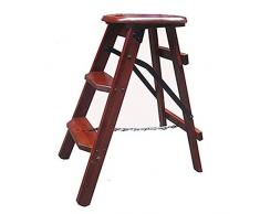 Nana Marchepied, Tabouret Pliant en Bois Massif, Jardinière, Tabouret de Bar, Simple Multi-Fonction (AAA +)