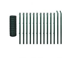 vidaXL Kit de Grillage 25x1,5 m Clôture Portail Barrière Bordure de Jardin