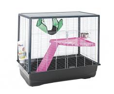 VADIGRAN Savic Cage pour Petits Animaux Rongeur Zeno Knockdown Chromé 80 X 50 X 70 cm