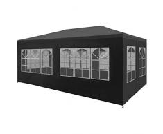 Festnight Tente de Reception Tente de Jardin chapiteau Jardin Résistance aux UV et à leau tonnelle 3 x 6 m Anthracite